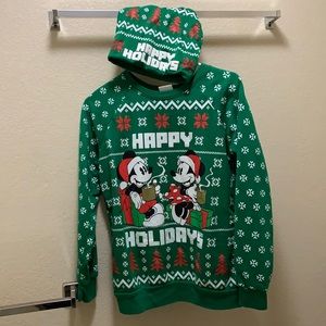 ugly sweater and hat combo